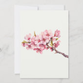 水彩さくらんぼブロッサム春ブライダルシャワー 招待状 (裏面)