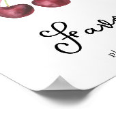 水彩さくらんぼベビーシャワー – 好意 ポスター (角)