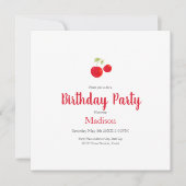 水彩さくらんぼ招待状 招待状 (正面)