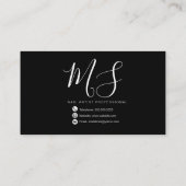 水彩さくらんぼ模様サロン美しい 名刺 (裏面)