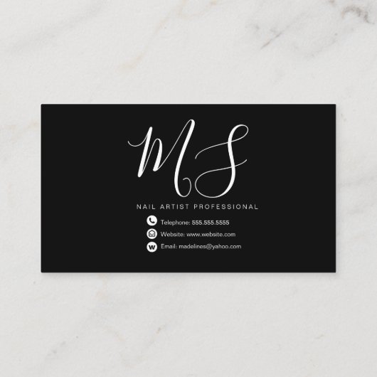 水彩さくらんぼ模様サロン美しい 名刺 (裏面)