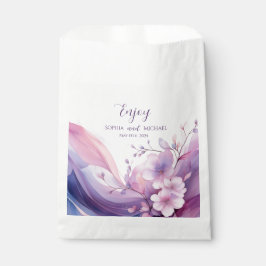 水彩さくらんぼ結婚の花 – ありがとう – フェイバーバッグ