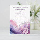 水彩さくらんぼ結婚花 招待状 (スタンド正面)