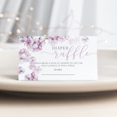 水彩さくらんぼ花おむつラッフルチケット エンクロージャーカード