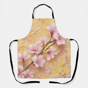「水彩さくらんぼ花の花の柄」 エプロン