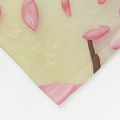 「水彩さくらんぼ花の花の模様」特徴 フリースブランケット (角)