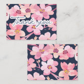 水彩さくらんぼ花咲き感謝ありがとう ノートカード (正面/裏面)