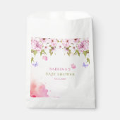 水彩さくらんぼ花女の子ベビーシャワー フェイバーバッグ (正面)