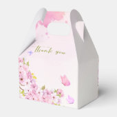 水彩さくらんぼ花女の子ベビーシャワー フェイバーボックス (裏面サイド)