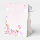 水彩さくらんぼ花女の子ベビーシャワー フェイバーボックス (裏面サイド)