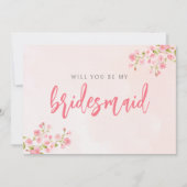 水彩さくらんぼ花春花嫁カード サンキューカード (正面)