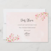 水彩さくらんぼ花春花嫁カード サンキューカード (裏面)