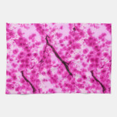 水彩さくらんぼ花模様 キッチンタオル (横)