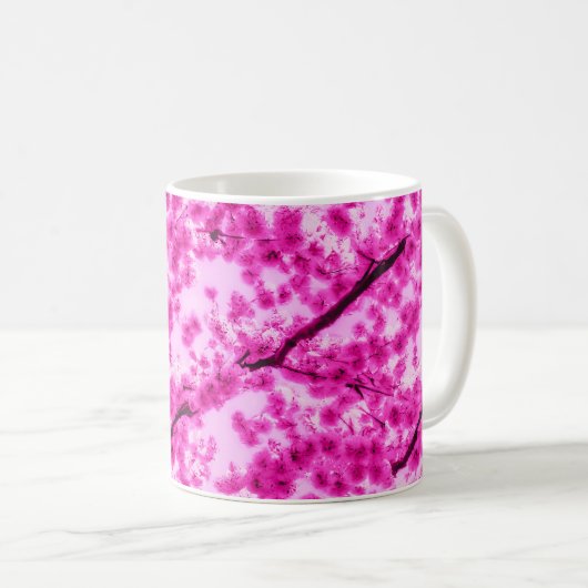 水彩さくらんぼ花模様 コーヒーマグカップ (正面右)