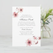 水彩さくらんぼ花洗い招待状 招待状 (スタンド正面)