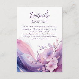 水彩さくらんぼ花結婚の詳細 エンクロージャーカード