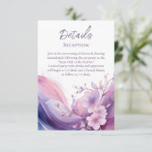 水彩さくらんぼ花結婚の詳細 エンクロージャーカード (スタンド正面)