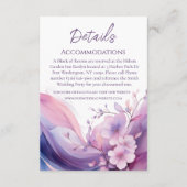 水彩さくらんぼ花結婚の詳細 エンクロージャーカード (裏面)