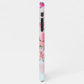 水彩さくらんぼ花芸術的イラストレーション iPhoneケース (左側)