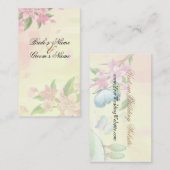 水彩さくらんぼ花蝶 エンクロージャーカード (正面/裏面)