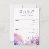 水彩さくらんぼ花 – RSVP-結婚s- 出欠カード (裏面)