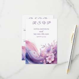 水彩さくらんぼ花 – RSVP-結婚s- 出欠カード