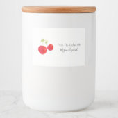 水彩さくらんぼ食品ラベル フードラベル (正面)