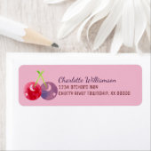 水彩さくらんぼ パーソナライズされた ラベル (インサイチュ)