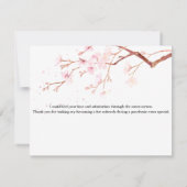 水彩さくらんぼ(ユダヤ教の)バル・ミツバーありがとう✡ サンキューカード (裏面)