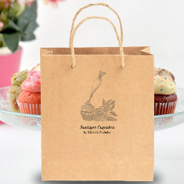 水彩つや消しカップケーキベーカリー、ケータリング ラバースタンプ