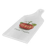 水彩つる植物のかわいいカボチャ カッティングボード (角)