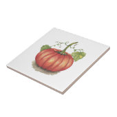 水彩つる植物のかわいいカボチャ タイル (側面)