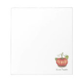 水彩つる植物のかわいいカボチャ ノートパッド (正面)