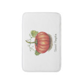 水彩つる植物のかわいいカボチャ バスマット (正面縦)