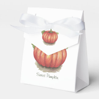 水彩つる植物のかわいいカボチャ フェイバーボックス