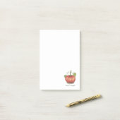 水彩つる植物のかわいいカボチャ ポストイット (デスク上)