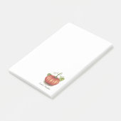 水彩つる植物のかわいいカボチャ ポストイット (アングル)