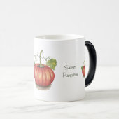 水彩つる植物のかわいいカボチャ モーフィングマグカップ (正面右)