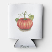 水彩つる植物のかわいいカボチャ 缶クーラー (正面)