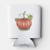 水彩つる植物のかわいいカボチャ 缶クーラー (裏面)