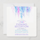 水彩つる植物ブルースクエア夕べ披露宴 招待状 (正面)