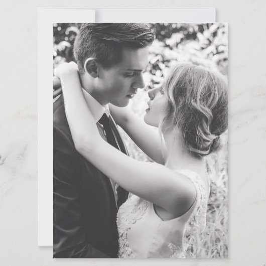 水彩つる植物珊瑚写真パーティー後 招待状 (裏面)