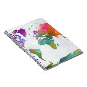 水彩でのワールドマップ ノートブック (右側)