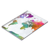 水彩でのワールドマップ ノートブック (左側)