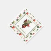 水彩でザクロオーガニックンを生成 スタンダードカクテルナプキン (角)