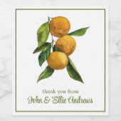 水彩でミカンオーガニックを生成 ワインラベル (シングルラベル)