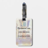 水彩で作成したフィレンツェの芸術的ビュー ラゲッジタグ (裏面縦)