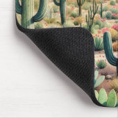 水彩で咲く砂漠 マウスパッド (コーナー)