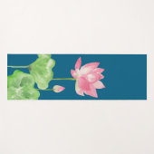 水彩で描いたハスの花のヨガマット ヨガマット (正面(横))