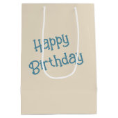 水彩で滴るペイントブラシの花束 ミディアムペーパーバッグ (裏面)